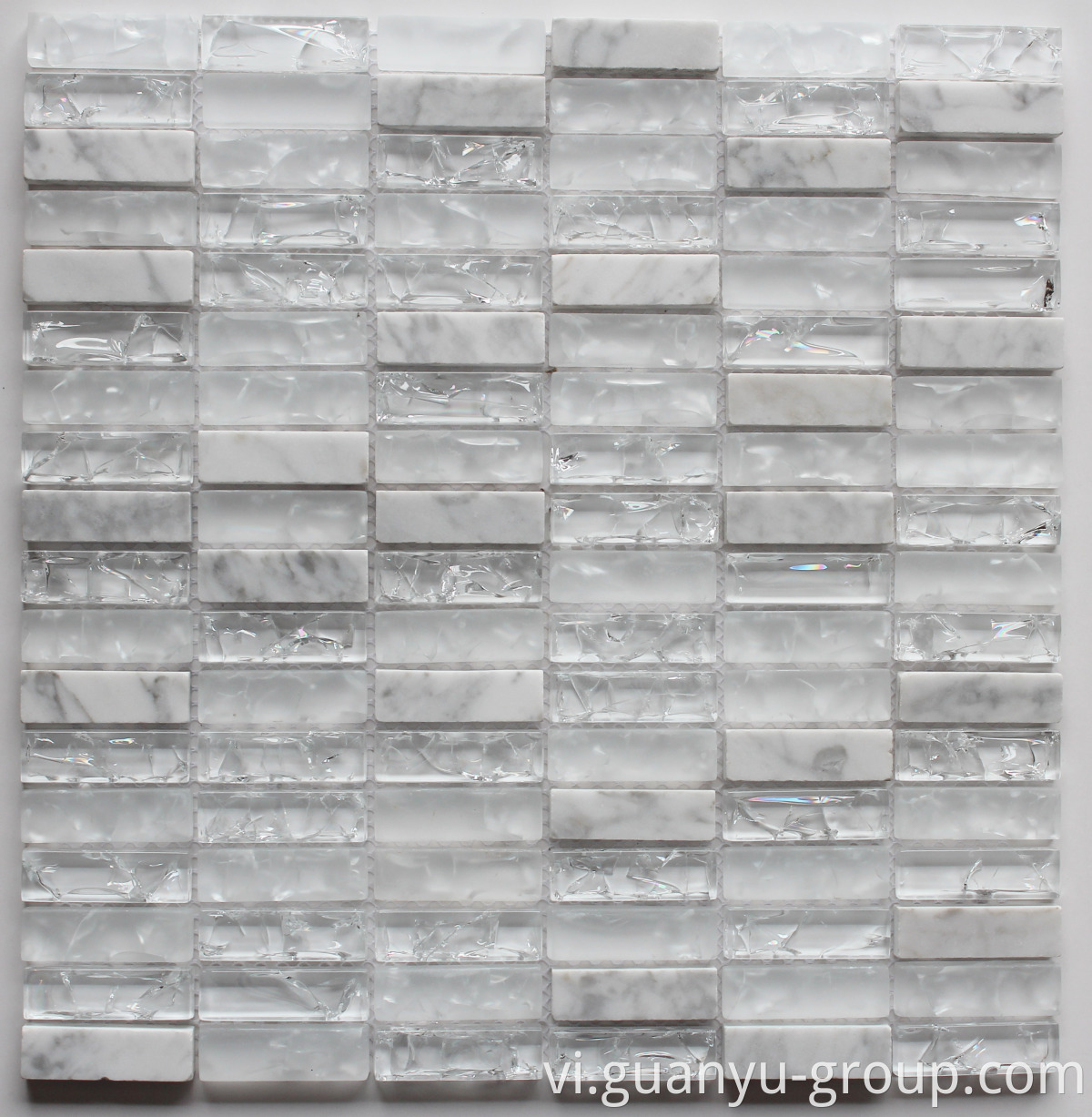 Cracked Glass And Marble Mosaic BL8501